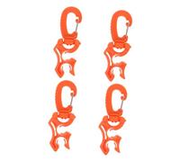 LOORGVEL Clips para Manguera de Buceo Dobles con Hebilla Soporte para Regulador de Buceo Color Naranja Orificio 10x10 Mm 4 Unidades Accesorio Compacto y Snorkel