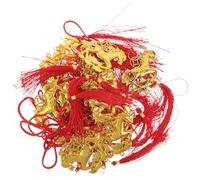 LOORGVEL Colgantes Colgantes para Árbol del Dinero 2026 Año del Caballo 20 Piezas Pequeñas Borla Roja Decoración Tradicional del Festival de Primavera Chino para Bonsái y Fiestas