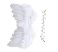LOORGVEL Conjunto de Alas de Ángel y Diadema de Hojas para Fotos de Bebés Recién Nacidos