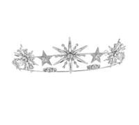 LOORGVEL Corona De Estrellas Tocado De Estrellas Para Mujer Para Bodas Fiestas De Año y Princesas Decorada Brillantes Gemas De Imitación Elegante Moda