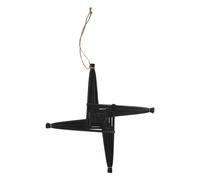 LOORGVEL Cruz de Santa Brígida para colgar en la pared - Decoración tradicional irlandesa con bendición - Cruz de paja irlandesa tejida a mano de 20 cm - Símbolo cultural irlandés para la