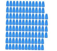 LOORGVEL Cubierta de Cable de Red Rj45 Cat5 Cat6 100 Piezas para Conectores Ethernet, Diseño Compacto y Resistente para Uso Intensivo, Color Azul Adecuado para Prolongar Vida Útil de Cables