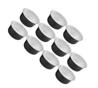 LOORGVEL Cuencos para Depilación de Aluminio Negro 80g, Fundidor de Cera Mini de Papel Aluminio, 10 Piezas para Uso Profesional Casa, Accesorios Esenciales para Depiladoras