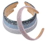 LOORGVEL Diadema Ancha Acolchada Lentejuelas Brillantes, 4 Unidades en Colores Ab, y Oscuro, Diademas para Mujer y Niñas para Fiestas y Actuaciones