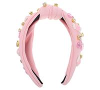 LOORGVEL Diadema Cabello de San Valentín Gemas de Imitación Diseño Alas y Corazón Color Rosa Accesorio Romántico para Fiestas y Regalos para Mujer