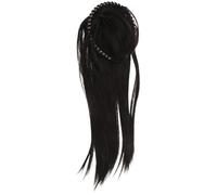 LOORGVEL Diadema Postiza con Peluca de Cabello Natural para Boda Diseño con Dientes Antideslizantes Accesorio Nupcial para Mujer Color Marrón Oscuro Cobertura Mejorada para Eventos y Uso