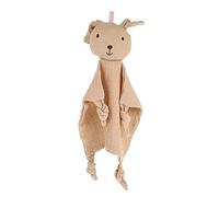 LOORGVEL Doble de Algodón para Niña Muñeco Animal de Peluche Juguete de Apego con Diseño de Oso y Seguro para Recién Nacidos Estimula y Nervios Regalo para Bebés