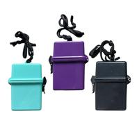 LOORGVEL Estuche para Cigarrillos Plástico 3 Piezas Resistente Compacto con Tapa para Viaje Exterior Negro, Violeta y Azul Uso Portátil para Adultos