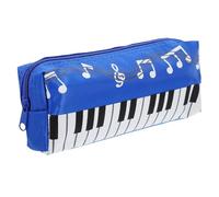 LOORGVEL Estuche para Lápices de Lona con de Teclado de Piano Gran Capacidad Resistente y Portátil para Organizar Bolígrafos y Material Escolar