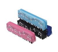 LOORGVEL Estuche para Lápices Estampado de Piano 4 Piezas para Estudiantes Niñas Multicolor Portátil Almacenamiento Escolar Uso Diario