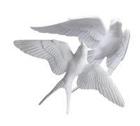 LOORGVEL Figuras de Pájaros 3d para Pared de Jardín, Decoración Exterior Aves Artificiales Realistas, Resina Ligera, Juego de 2 Golondrinas para Terraza y Salón