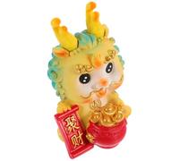 LOORGVEL Figurita de Dragón de Resina para Escritorio Diseño Creativo y Decorativo Adorno para Coche y Mesa Símbolo de Año Feliz y Prosperidad Regalo para Año