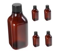 LOORGVEL Frascos De Viaje Rellenables 5 Unidades 200 Ml Botella Cuadrada De Pet Con Tapa De Pp y Tapón Interior Para Loción Champú Gel Cuidados Personales Viaje