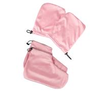 LOORGVEL Guantes y Fundas Aislantes Para Manos y Pies, 2 Pares, Algodón, Para Terapia Cera Caliente En Spa y Hogar