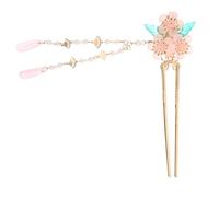 LOORGVEL Horquilla China Borla Colgante para Moño, Pasador Pelo Largo Rosa, Accesorio Tradicional para Bodas y Fiestas, Horquilla Delicada para Mujer, Soporte Decorativo para Cabello