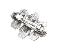 LOORGVEL Horquilla con Incrustaciones de Cristal para Mujer Clip de Aleación Plateada y Pinza de Moda para Coleta Accesorio Elegante para Fiestas y Diario