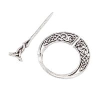 LOORGVEL Horquilla Nudo Vikingo de Aleación para Mujer, Pasador para Moño de Pelo Mediano, Accesorio Metálico Elegante para Fiesta y Uso Diario, Pinza Deslizante Vintage sin Cierre, Color