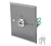 LOORGVEL Interruptor de Llave para Control de Acceso de Acero Inoxidable Botón Pulsador Momentáneo de Salida Sistema de Seguridad Perimetral para Puertas y Portones Uso Emergencia