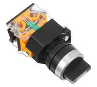 LOORGVEL Interruptor Rotativo de Leva de 3 Posiciones Autobloqueo y Enclavamiento Mantenido, Selector para Conmutación de Energía en Equipos Eléctricos Ca 0-440 V, Uso en Entornos