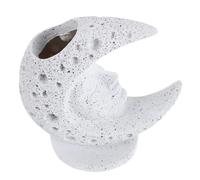 LOORGVEL Jarrón de Resina Exhibidor de Flores Secas Forma de Luna y Rostro Humano Estilo Moderno Minimalista para del Hogar Adecuado para Jardín y Regalos