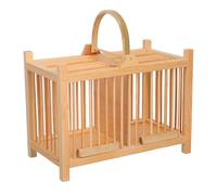 LOORGVEL Jaula de Madera para Pequeños Animales Asa Transportín Seguro y Multiusos para Grillos Hámster y Reptiles Hábitat Decorativo y Fácil de Limpiar para Mascotas Pequeñas