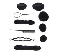 LOORGVEL Juego de 71 Piezas de Herramienta para Peinar el Cabello en Plástico Negro Función de Peinado y Trenzado Adecuado para Salón de Educación y Estudiantes de Cosmetología