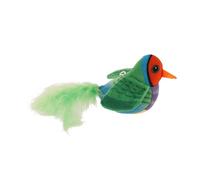 LOORGVEL Juguete Interactivo de Pájaro Volador para Gatos de Interior Sonido Realista Varita Ligera de 7 Colores Accesorio de Simulación de Caza para Estimular Ejercicio y Diversión