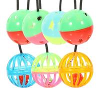 LOORGVEL Juguetes para Reptiles Ventosa Bola de Campana Compacta y Resistente 7 Piezas 4 Bolas de Colores Aleatorios Apto para Lagartos Dragones Barbudos y Pequeños Color Aleatorio