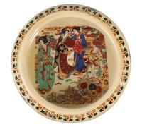 LOORGVEL Lavadora de Pinceles de Caligrafía de Cerámica Vintage, Bandeja para Lavado de Tinta, Plato Decorativo Japonés, Material de Escritura para Oficina y Arte, Diseño Práctico y Fácil