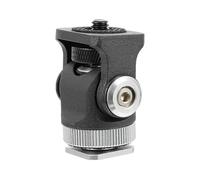 LOORGVEL Mini Adaptador de Rótula Cabezal de Bola Giratorio 1/4 para Cámara DSLR y Teléfono, Soporte Compacto y Ajustable para Flash, Luz de Relleno y Monitor, Adecuado Fotografía Portátil