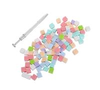 LOORGVEL Mini Esponjas para Uñas con Pincel de Agarre Reutilizable y Portátil Bloque de Esponja para Manicura Casa y Salón Herramienta Precisa para Diseño y Arte de Uñas