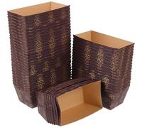 LOORGVEL Moldes Para Pan De Papel Rectangulares Molde De Loft Desechable 50 3.93X2.04X1.57 in Bandeja Para Horno Para Tostadas Lasaña Pastel De Frutas Y Repostería