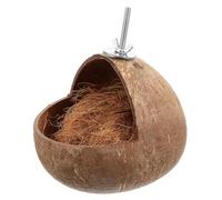 LOORGVEL Nido para Pájaros Artesanal de Cáscara Natural para Jaula, Cama para Loros, Lugar de Cría Resistente, Tamaño Único, Uso en Jaula y Jardín, Adecuado para Periquitos y Aves Pequeñas