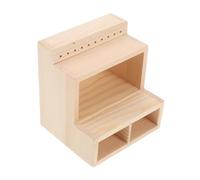 LOORGVEL Organizador de Brocas para Uñas con Compartimentos de Madera Caja de Almacenamiento Grande y Portátil para Herramientas de Manicura Organizador Sólido para Salón y Profesional
