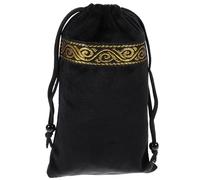 LOORGVEL Organizador de Tarot Bolsa de Terciopelo Negro, Cordón Portátil y Fácil de Llevar, para Almacenamiento