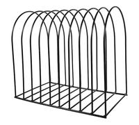 LOORGVEL Organizador Vertical de Archivos para Escritorio Grande Estantería Metálica de Hierro Negra Soporte para Libros y Documentos Expositor y Almacenamiento de Oficina Casa