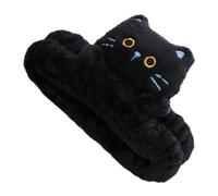 LOORGVEL Pañuelo Banda Pelo Linda Diadema de Spa para Mujeres Diadema de Gato para Lavarse la Cara Cinta Cabeza de Yoga Color Negro Material