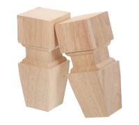 LOORGVEL Patas de Repuesto para Sofá de Madera Maciza 15x7 Cm, Juego de 2 Piezas, Patas Resistentes para Muebles Europeos, Compatibles Sofás, Sillas y Gabinetes, Protección