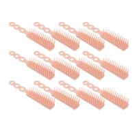 LOORGVEL Peine de Peluquería Antiestático Resistente al Calor Peine Alisador para Mujer 12 Unidades Color Rosa Claro Herramienta Profesional para Desenredar y Peinar Cabello Rizado y