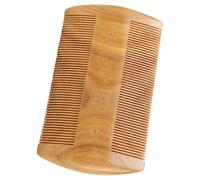 LOORGVEL Peine para Barba Diseño de Doble Línea y Múltiples Finos de Madera Tacto Cómodo y Manual Adecuado Cuidado Personal del Bigote y Barba