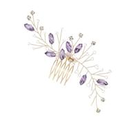 LOORGVEL Peine Vintage de Cinco Dientes con Rhinestones para Novia y Dama de Honor Adorno de Pelo Brillante para Boda y Fiesta Accesorio Elegante para Mujeres