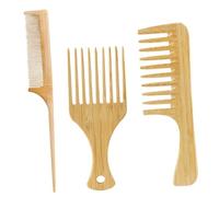 LOORGVEL Peines de Bambú para Hombre Peine de Dientes Finos y Anchos para Estilismo Ligero y Duradero para Cabello y Cuidado del Cabelludo