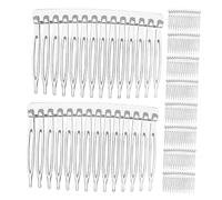 LOORGVEL Peinetas de Plástico Transparentes para Mujer 20 Piezas Peine para Cabello Fino 14 Dientes Accesorio para Boda Niñas Velo Elegante