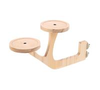 LOORGVEL Percha para Pájaros de Madera Natural para Loros Palo Trepador para Jaula Plataforma de Juego Antideslizante Accesorio de Jaula para Periquitos y Cacatúas Tamaño Mediano
