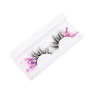 LOORGVEL Pestañas Postizas Brillantes Fluorescentes Con Purpurina Para Mujer Extensiones De Pestañas Para Danzas y Fiestas Diseño Natural y Llamativo