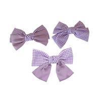LOORGVEL Pinza Pelo Lazo Grande de Tejido Púrpura, Accesorio Fácil de Usar Que No Deja Marcas, Adecuado para Mujeres y Niñas en Cualquier Ocasión