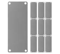 LOORGVEL Placas de Acero Inoxidable Negro Titanio 80x40 Mm 4 Orificios, 0,5 Mm de Grosor, 10 Unidades en Blanco para Grabado, Cartel de Hotel, Accesorio de Bricolaje y Placa