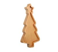 LOORGVEL Plato De Comida Del Árbol Navidad Bandeja De Árbol Bandeja De Aperitivos Platos Para Servir Placa De Postres Para Fiestas Madera De Pino