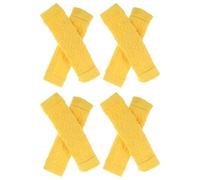 LOORGVEL Protector para Patas de Perro 8 Piezas, Calcetines de Punto Transpirables para Patas Delanteras y Traseras, Calentadores Deportivos Amarillos XL, Funda Ligera y Antideslizante