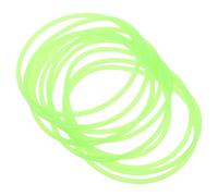LOORGVEL Pulseras Elásticas de Silicona Luminosa 2.5mm, Paquete de 10 Unidades en Verde Fluorescente, Accesorio para Fiestas y Eventos Pulseras Que Brillan Oscuridad